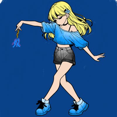 realistic girl danceing