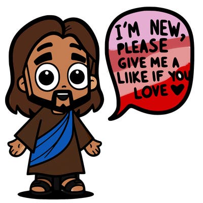 jesus saying im new pls give me a like if you love jesus