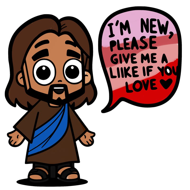 jesus saying im new pls give me a like if you love jesus