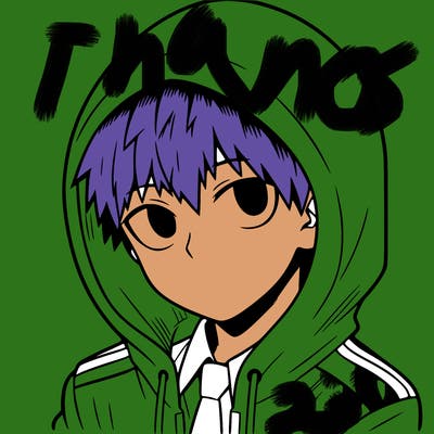 manga character with a hoodie