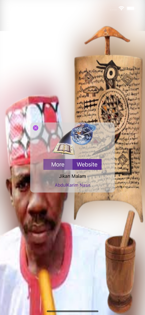 Jikan Malam Wa'azin Turmi - App screen for Jikan Malam Wa'azin Turmi featuring Hausa cultural elements