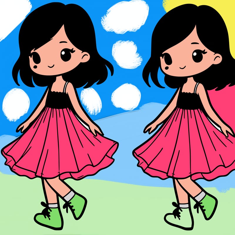 girl in a flowy dress