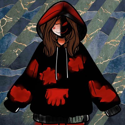 girl in oversized hoodie