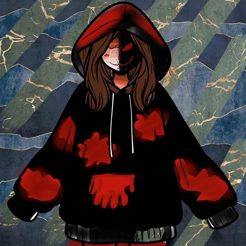 girl in oversized hoodie