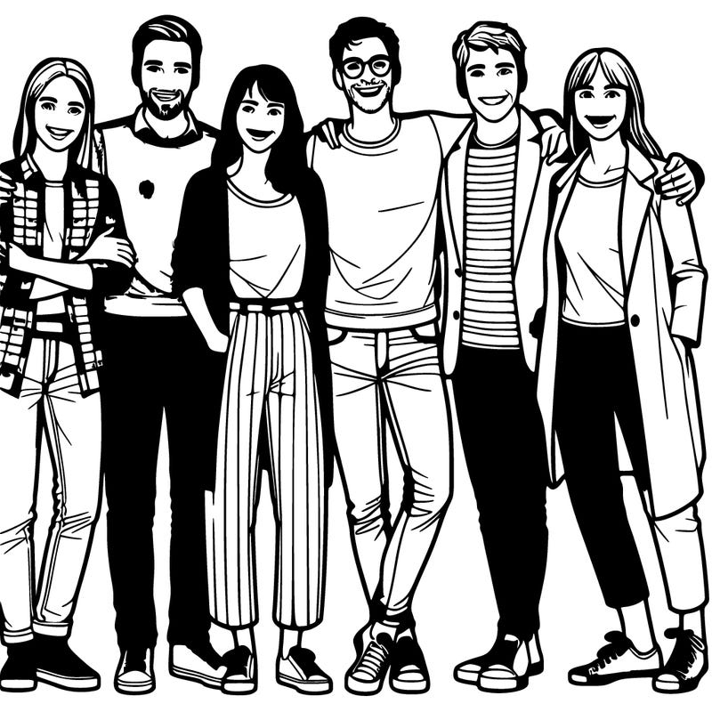 people together realistic