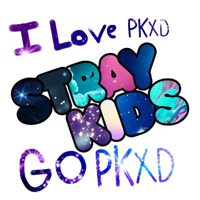 bubble letters saying stray kids