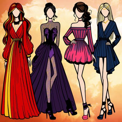 fashion models dresses
