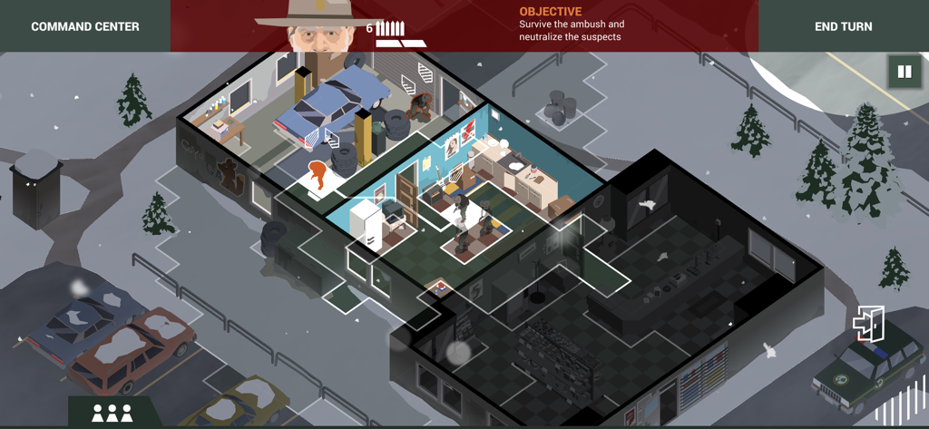 This Is the Police 2 - Tactical turn based combat mission in This Is the Police 2 set in a snowy environment