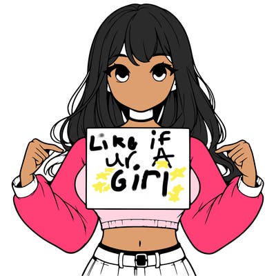 girl holding a blank sign in a long sleeve crop top