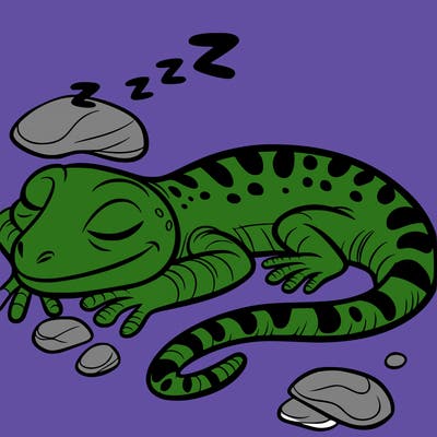 lizard sleeping