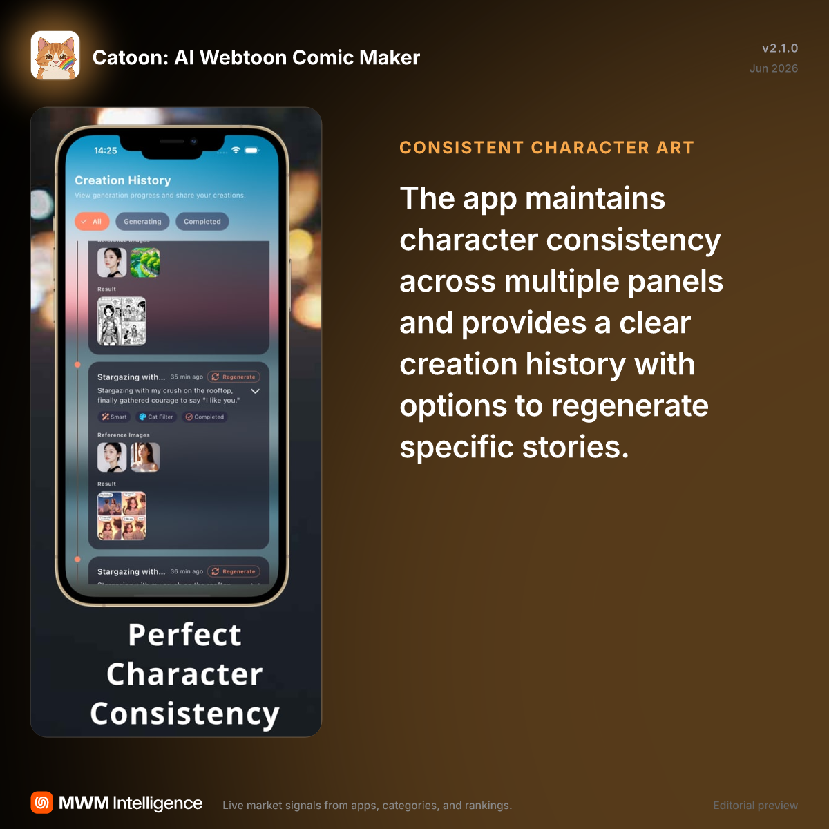 Catoon: AI Webtoon Comic Maker - Graphics & Design App | MWM