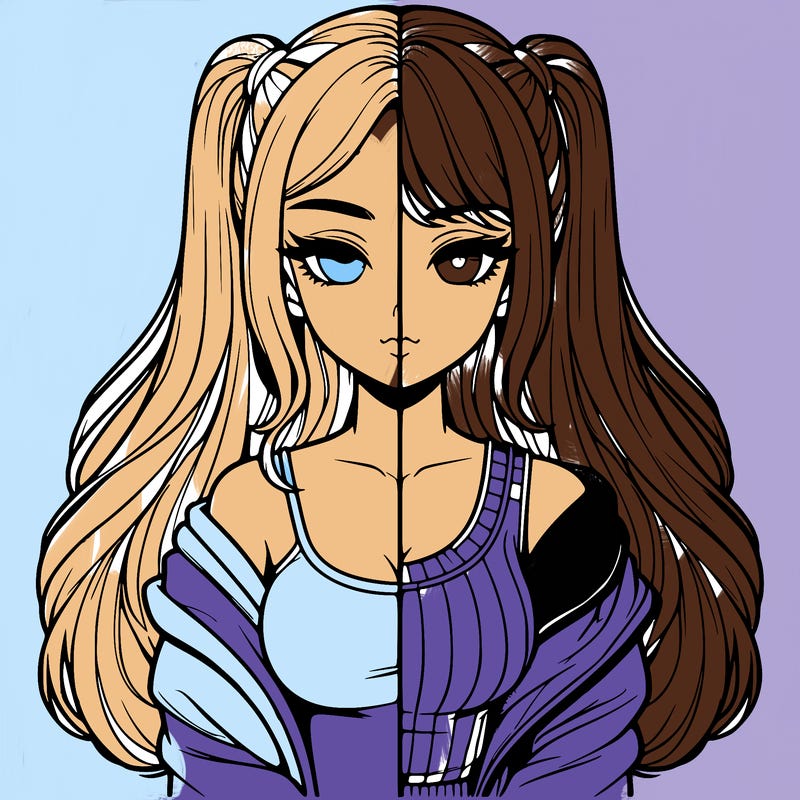 realistic girl split