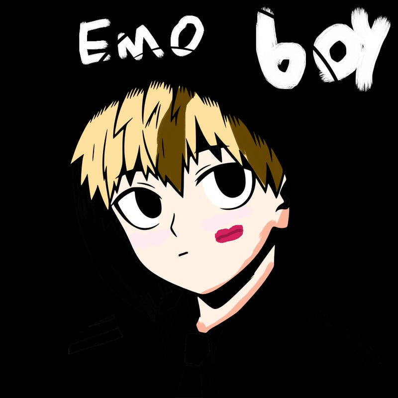 manga character with a hoodie