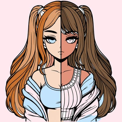 realistic girl split