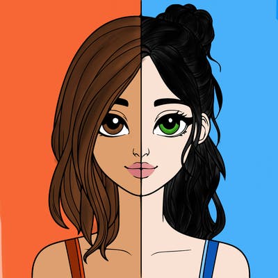 realistic girl split