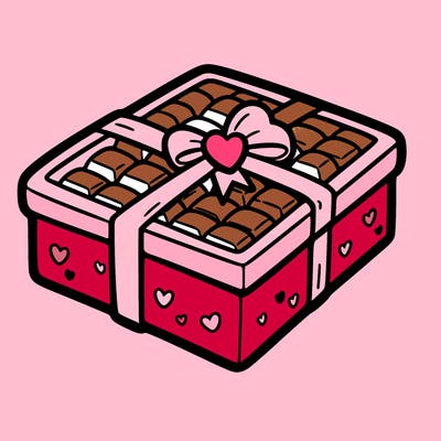 a box of chocolate for valentines day