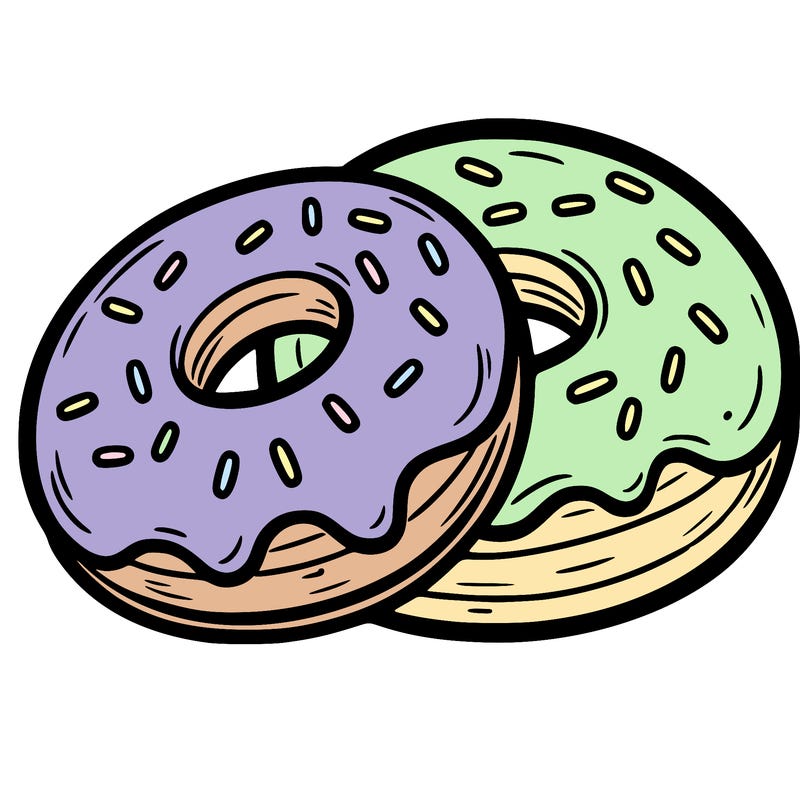 a piece of food doughnuts