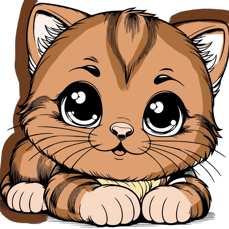 realistic cute cat