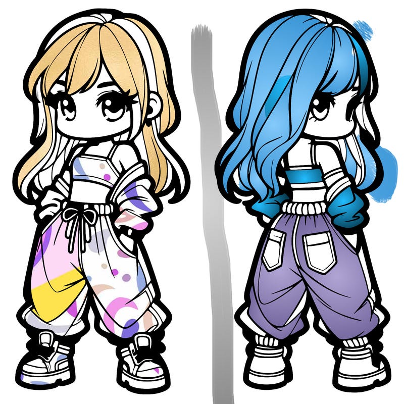 girl in crop top and baggy pants