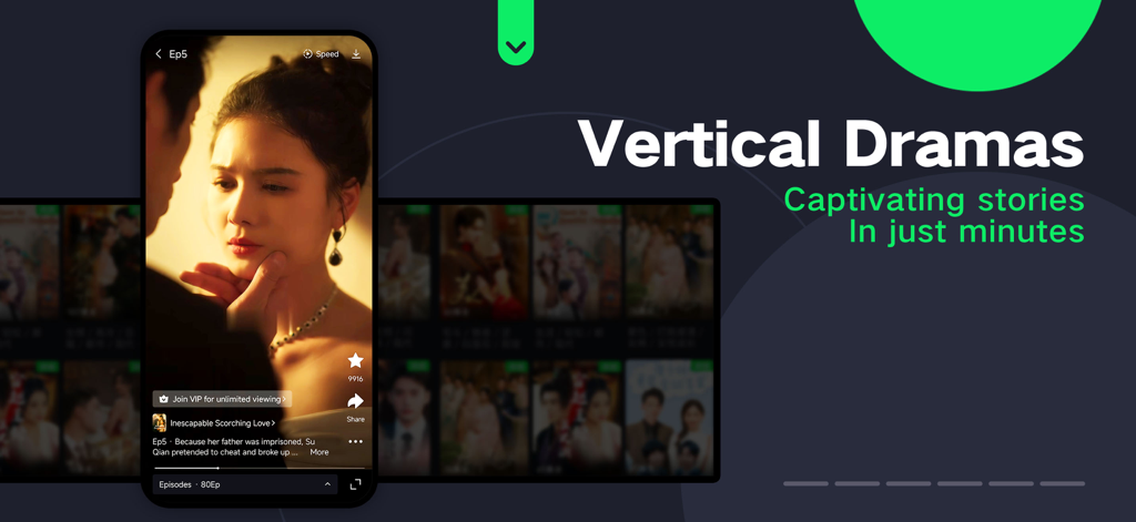 iQIYI - Dramas, Anime, Shows - iQIYI mobile app screen featuring vertical short dramas and captivating stories