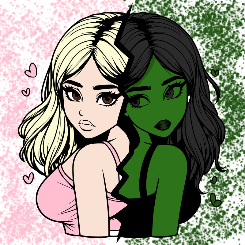 realistic girl split