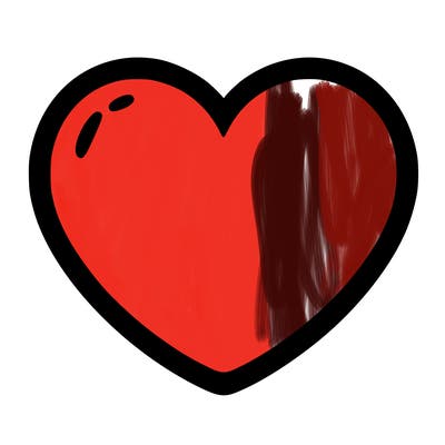 a blank heart