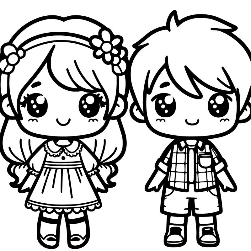 a cute girl and boy that are friends