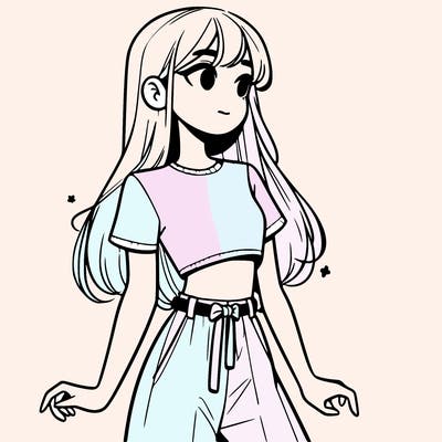 girl in a cute crop top