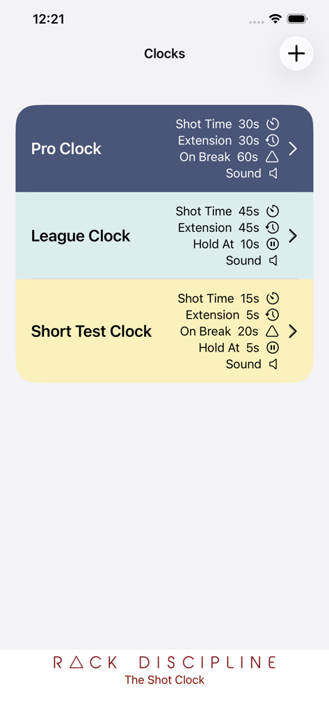 Rack Discipline Shot Clock