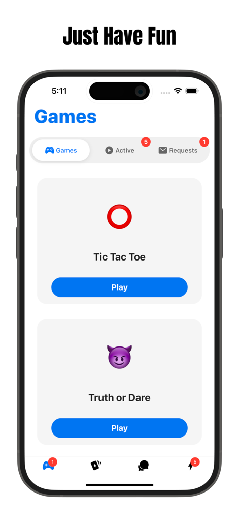 Pandu – Make Friends and Play - Pandu 앱 화면으로 틱택토, 진실 게임, 대담 게임과 같은 미니 게임을 보여줍니다.