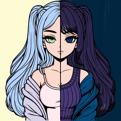 realistic girl split