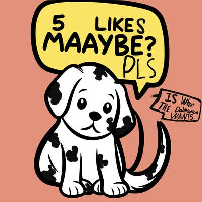 a puppy that says 5 like maybe