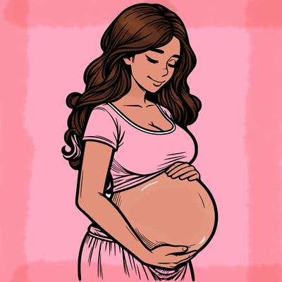 woman heavily pregnant realistic