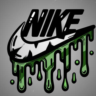 dripping nike logo