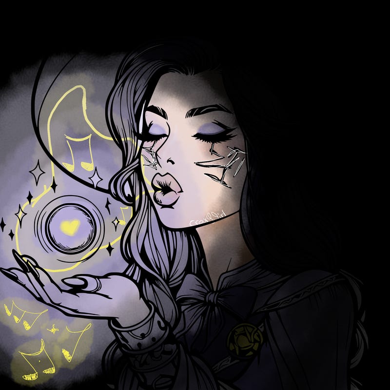 realistic elf casting a spell with lips