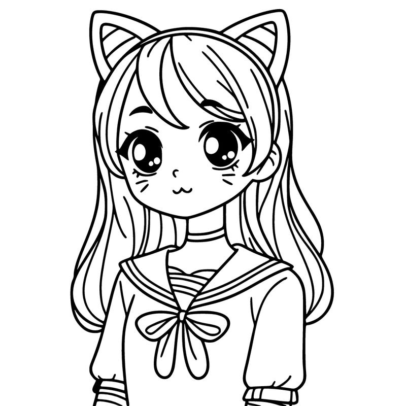 girl with cat ears