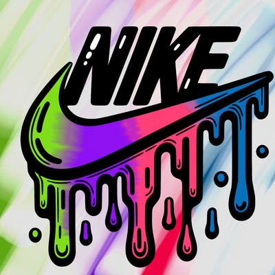 dripping nike logo