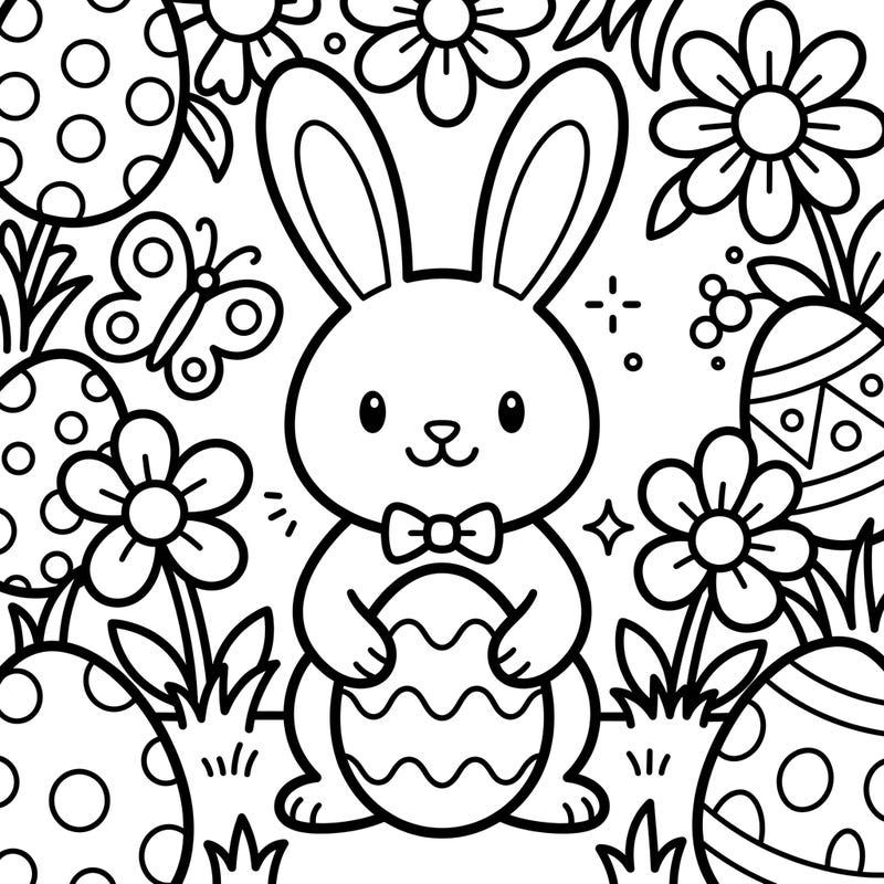 Introduce your little one to the joys of Easter with this delightful coloring page featuring a super cute bunny! Designed with ultra-thick lines and large shapes, it’s perfect for toddlers to explore colors and boost their motor skills.