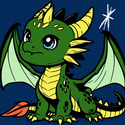fierce baby night dragon