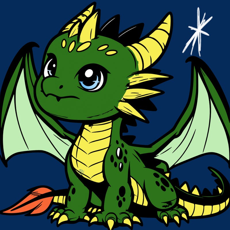 fierce baby night dragon