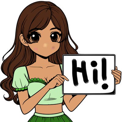 realistic pretty girl holding blank sign