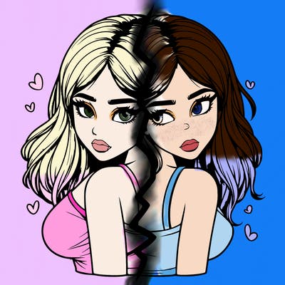 realistic girl split