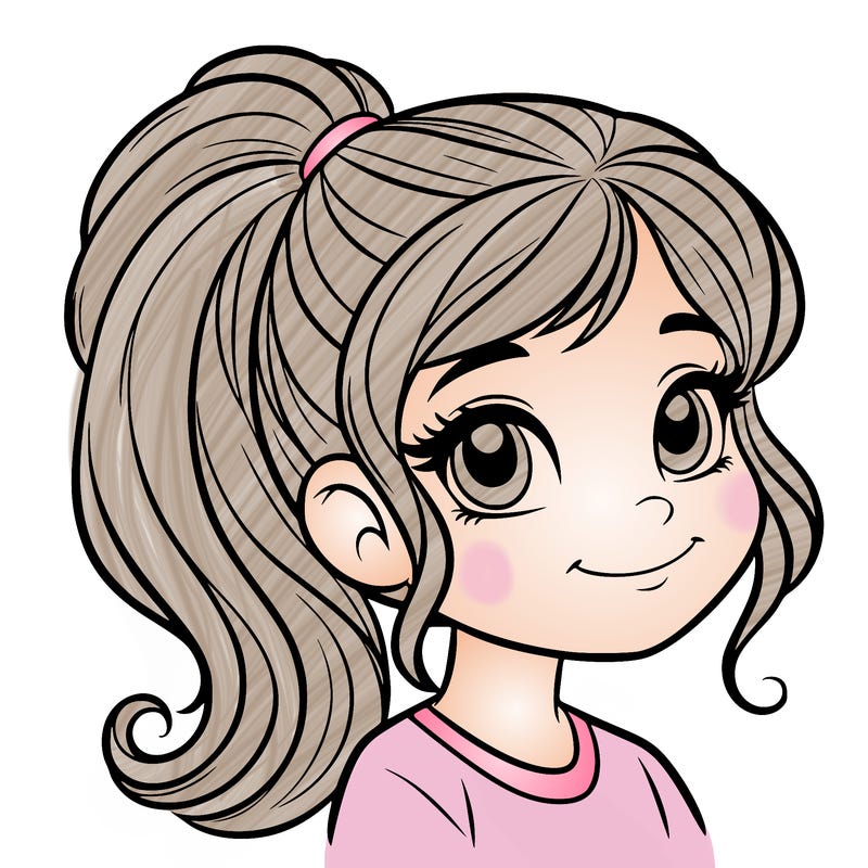 girl with ponytail