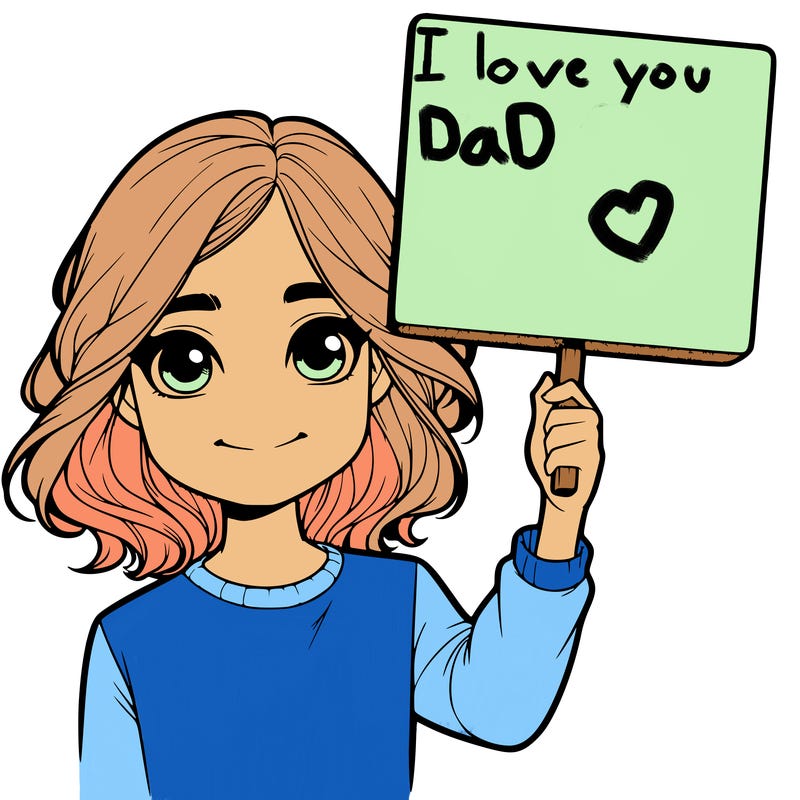 realistic girl holding up a sign