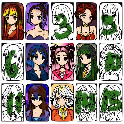 girls that look diffrent anime