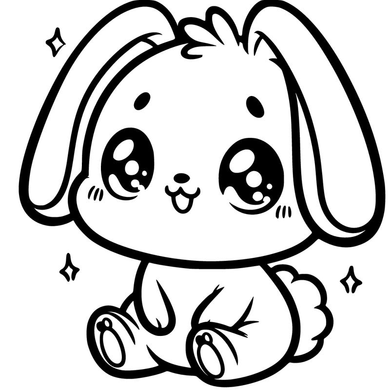 cute chib rabbit