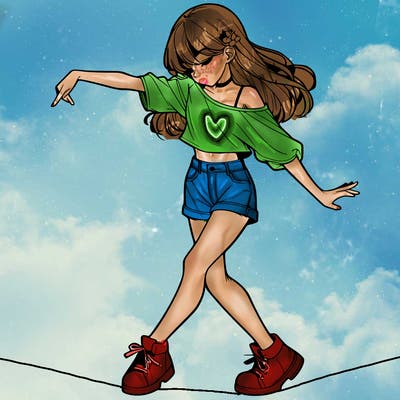 realistic girl danceing