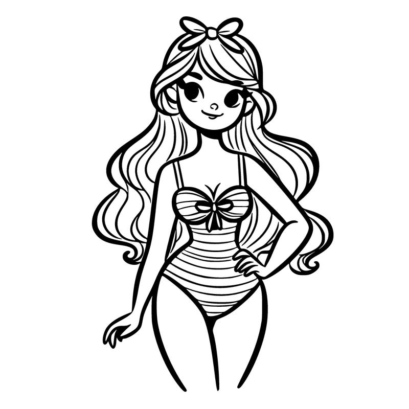 girl in bathing suit