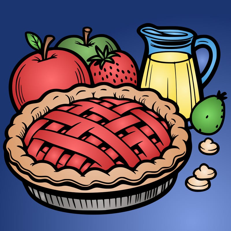 a pie of food
