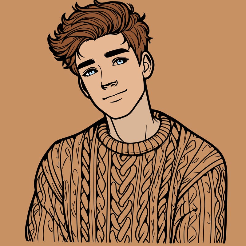 realistic guy with a beautiful jumper
